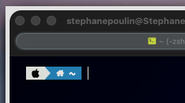 Terminal window with an inverse-color border